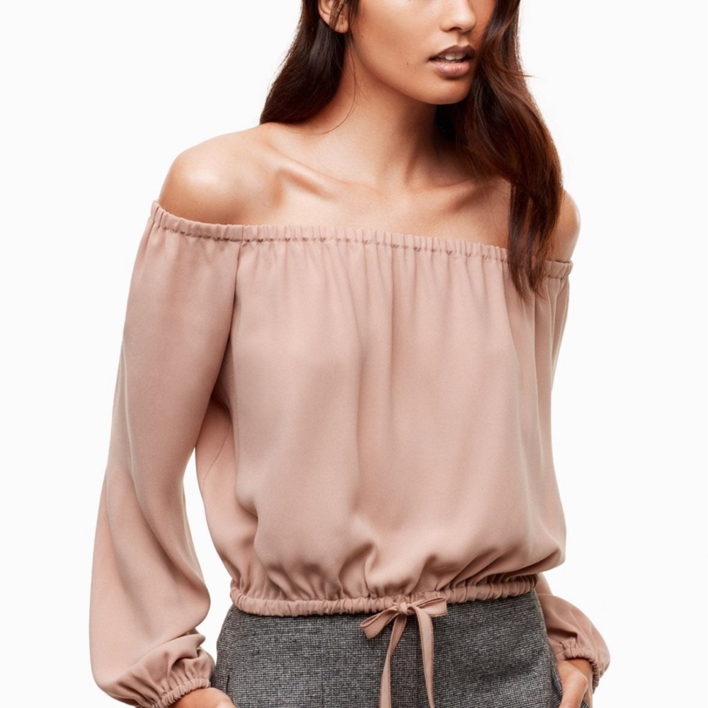 Aritzia Wilfred Eleanora Crop Peasant Top XXs